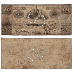SOLD Benjamin Smith 1835 10 Shillings Scrip Note - Filler