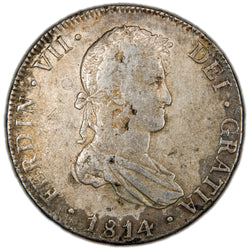 Bolivia 1814 PTS PJ 8 Reales Silver Coin