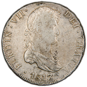 Bolivia 1817 PTS PJ 8 Reales Silver Coin
