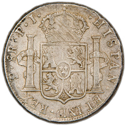 Bolivia 1817 PTS PJ 8 Reales Silver Coin