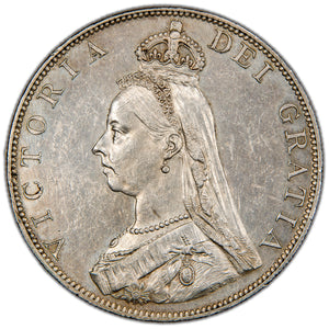Great Britain 1887 Double Florin Silver Coin
