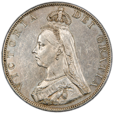 Great Britain 1887 Double Florin Silver Coin