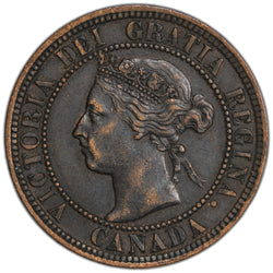 Canada 1898-H 1 Large Cent Coin - VF/EF
