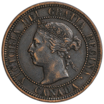 Canada 1898-H 1 Large Cent Coin - VF/EF