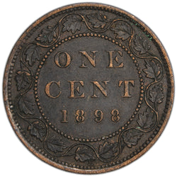 Canada 1898-H 1 Large Cent Coin - VF/EF