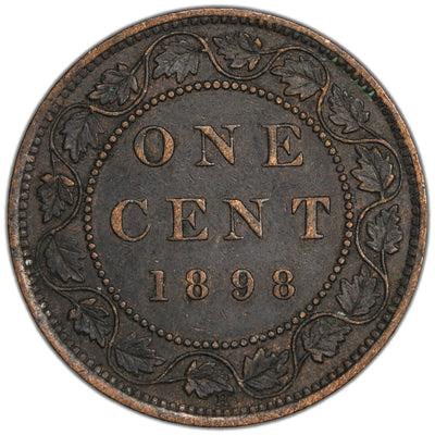 Canada 1898-H 1 Large Cent Coin - VF/EF
