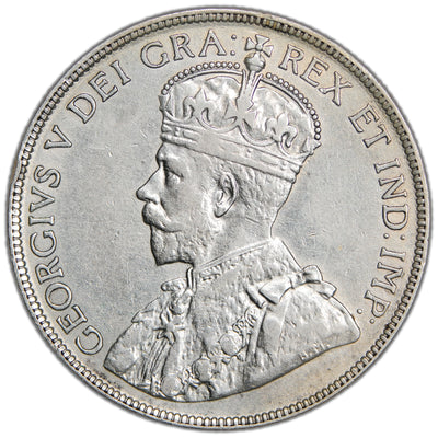 Canada 1917 50 Cents Half Dollar Silver Coin - Very Fine +