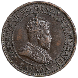 Canada 1907-H 1 Large Cent Coin - VF/EF
