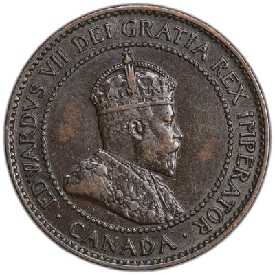 Canada 1907-H 1 Large Cent Coin - VF/EF