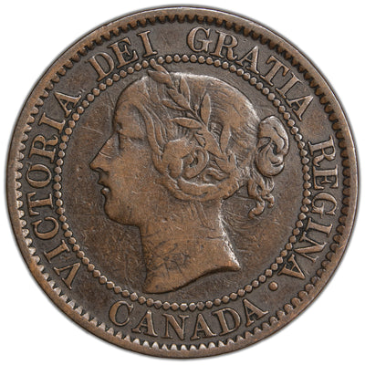 Canada 1858 Large Cent Coin First Year of Issue! - Fine +