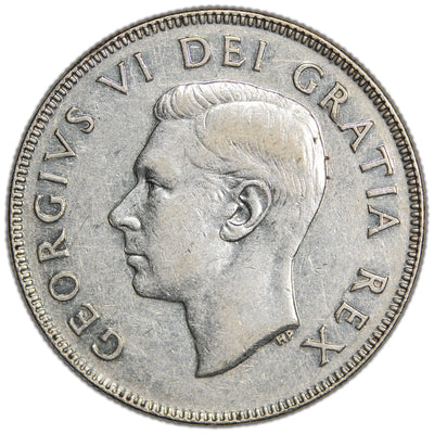 SOLD Canada 1948 50 Cents Half Dollar Silver Coin - Very Fine +
