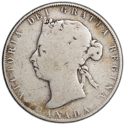 SOLD Canada 1898 50 Cents Half Dollar Silver Coin - Good