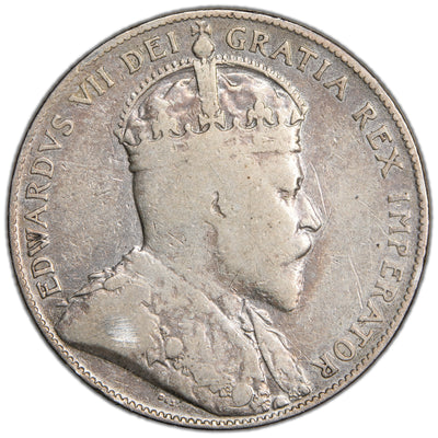SOLD Canada 1904 50 Cents Half Dollar Silver Coin - Very Good (obv. hairlines)