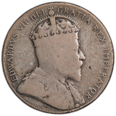 SOLD Canada 1905 50 Cents Half Dollar Silver Coin - Good