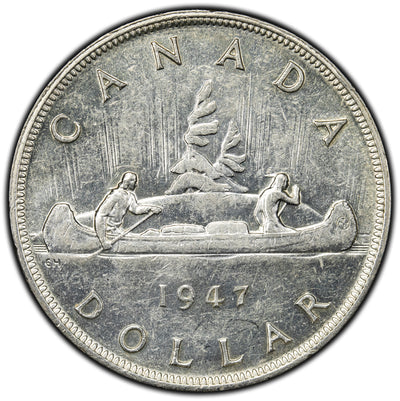 SOLD Canada 1947 Blunt 7 $1 Silver Dollar Coin