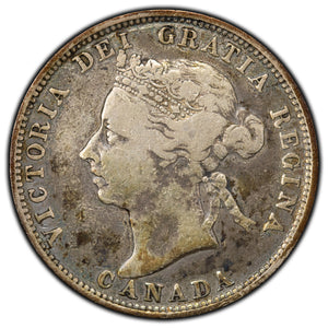 SOLD Canada 1890-H 25 Cents Quarter Silver Coin