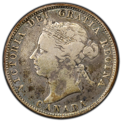 SOLD Canada 1890-H 25 Cents Quarter Silver Coin