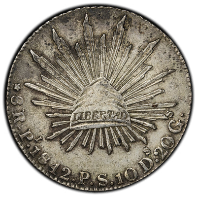 SOLD Mexico 1842 Pi-PS 8 Reales Silver Coin