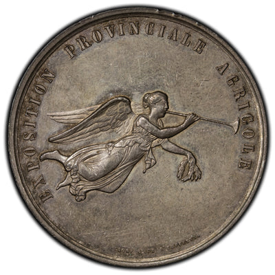 Canada 1852 Exposition Provinciale Agricole French Text Silver Medal Leroux 610