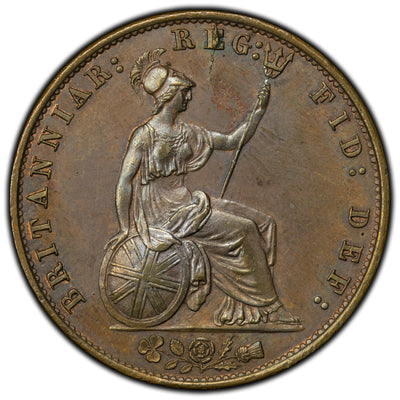 Great Britain 1858 8/7 Overdate 1/2 Half Penny Coin