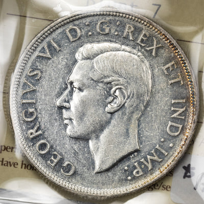 SOLD Canada 1947 Blunt 7 $1 Silver Dollar Coin - ICCS EF-40