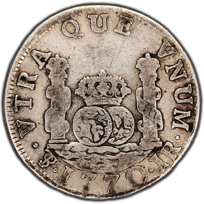 SOLD Bolivia 1770 No Dot Above PTS 2 Reales Silver Coin