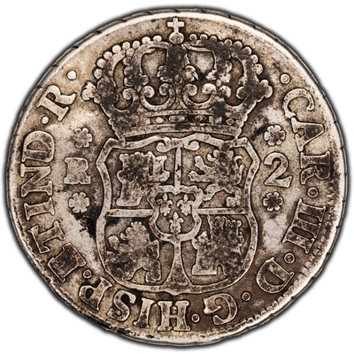SOLD Bolivia 1770 No Dot Above PTS 2 Reales Silver Coin