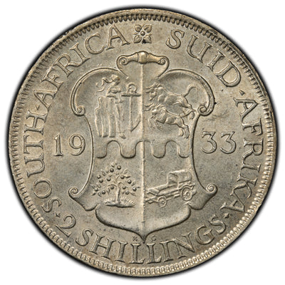 SOLD South Africa 1933 2 Two Shillings Silver Coin