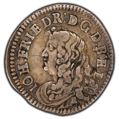 SOLD Germany Brunswick-Luneburg 1676 1/3 Thaler Silver Coin KM #183 - John Frederick