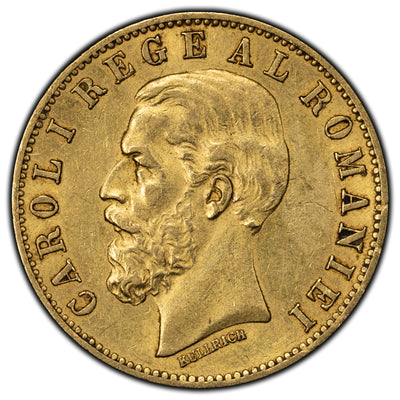 SOLD Romania 1883-B 20 Lei Gold Coin