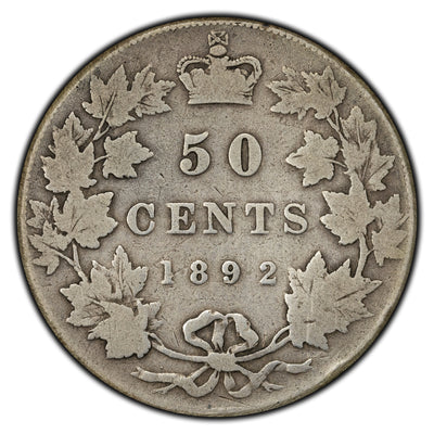 SOLD Canada 1892 50 Cents Half Dollar Silver Coin