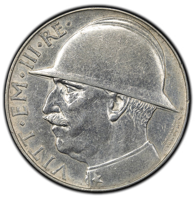 SOLD Italy 1928 20 Lire Silver Coin