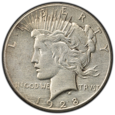 SOLD United States 1928-P $1 Peace Dollar Coin - Cleaned