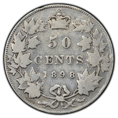 SOLD Canada 1898 50 Cents Half Dollar Silver Coin
