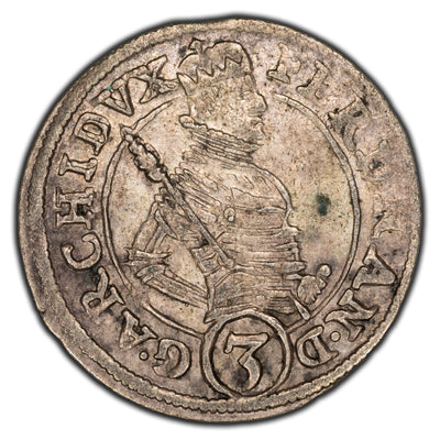 SOLD Austria Styria 1597 3 Kreuzer Silver Coin Her. #85