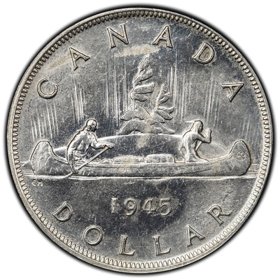 SOLD Canada 1945 $1 Silver Dollar Coin - Key Date - Cleaned