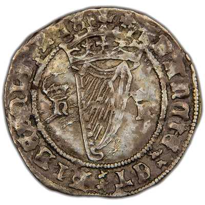 Ireland c.1543 Henry VIII Groat Hammered Silver Coin SCBC 6481 2.40g