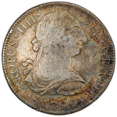 Mexico 1790 Mo FM 8 Reales Silver Coin