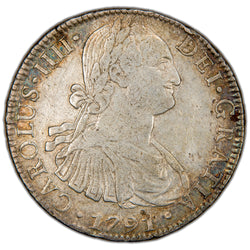Mexico 1791 Mo FM 8 Reales Silver Coin