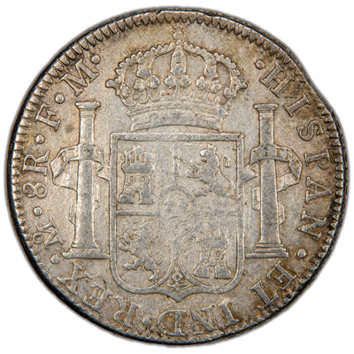 Mexico 1793 Mo FM 8 Reales Silver Coin - Clipped Planchet