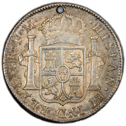 SOLD Mexico 1797 Mo FM 8 Reales Silver Coin - Holed