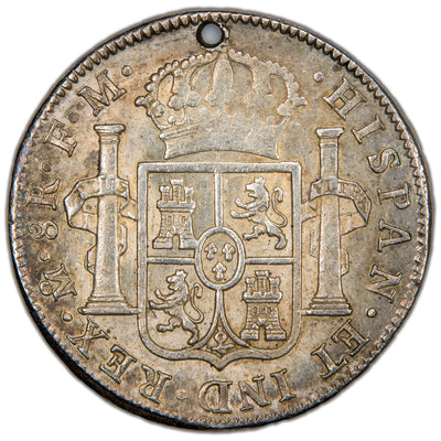 SOLD Mexico 1797 Mo FM 8 Reales Silver Coin - Holed