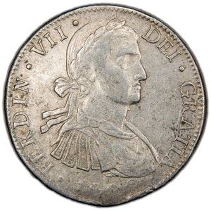 Mexico 180?(8/9) Mo TH 8 Reales Silver Coin - Dateless