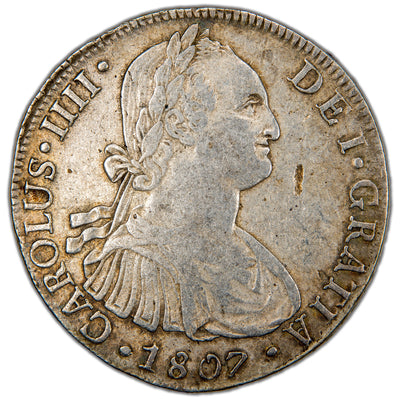 SOLD Peru 1807 Limae JP 8 Reales Silver Coin
