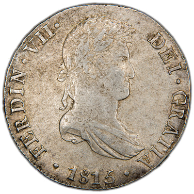 Peru 1815 Limae JP 8 Reales Silver Coin