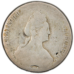 Russia 1780 Rouble Silver Coin - Weak Date