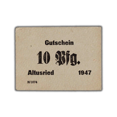 Germany Gutschein 1947 10 Pfennig Note