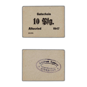 Germany Gutschein 1947 10 Pfennig Note