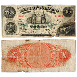 $10 1929 Bank of Toronto Chartered Note #715-22-44 - Damaged