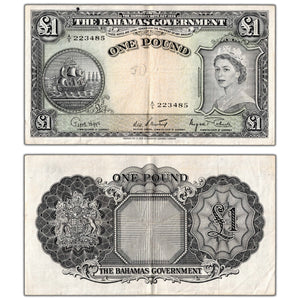 SOLD Bahamas ND (1953) 1 One Pound Note P #15d - VF (minor pencil)